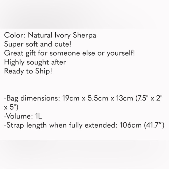 LULULEMON Everywhere Fleece Crossbody Bag in Natural / Trench - Picture 9 of 9